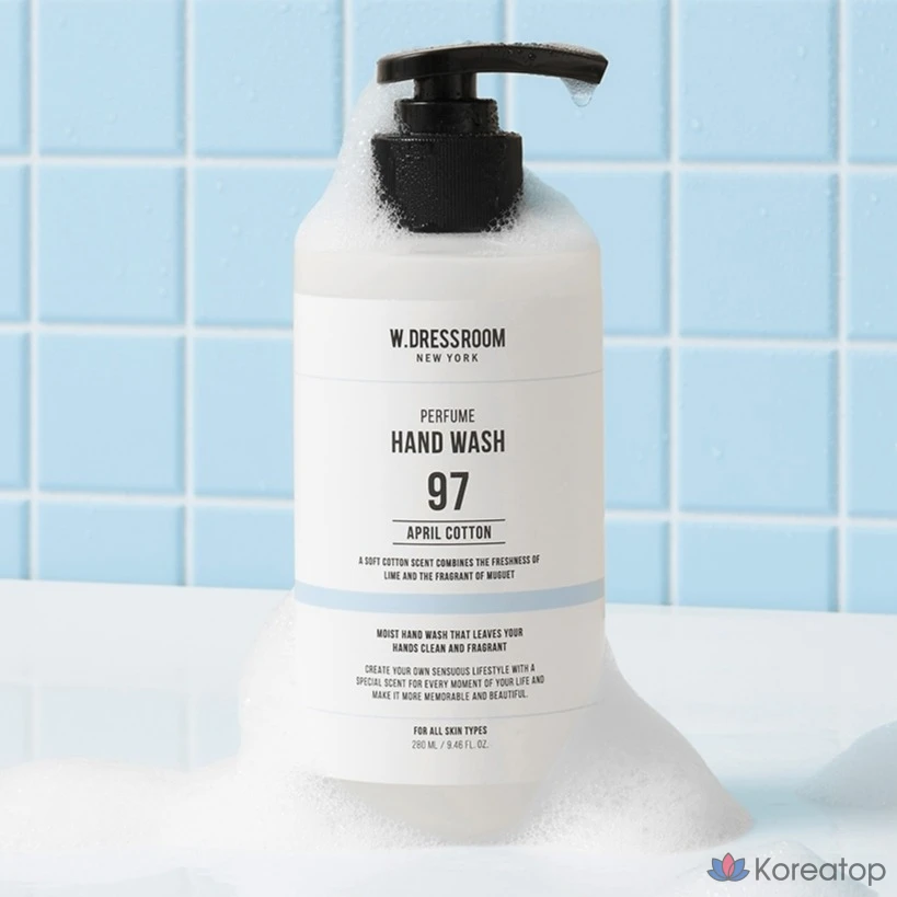 Жидкое мыло для рук W.Dressroom Perfume April Cotton, 280 мл, 1 шт.