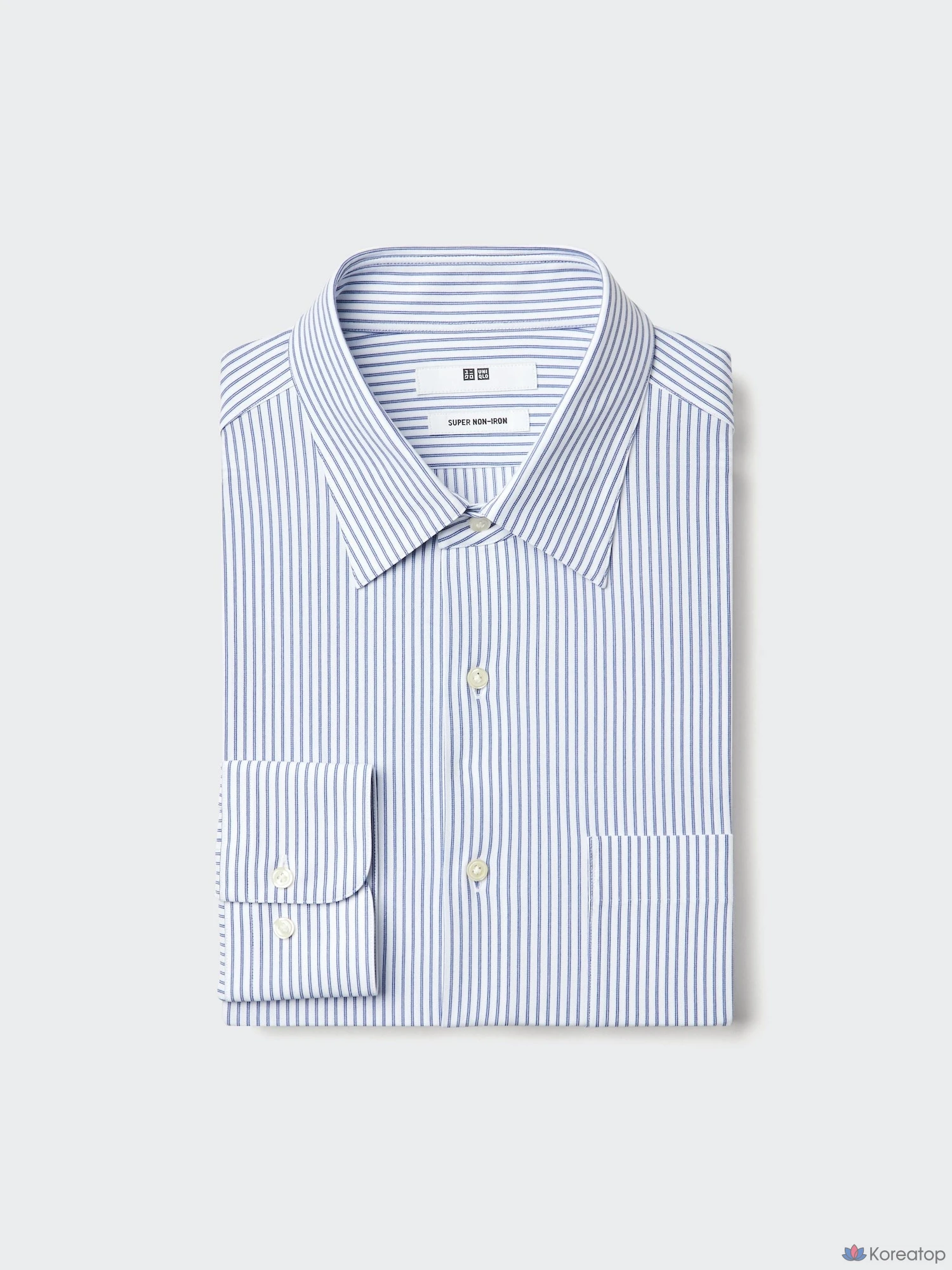 Рубашка Uniqlo Super Non-Iron Stretch Shirt (Regular Collar) Stripe A