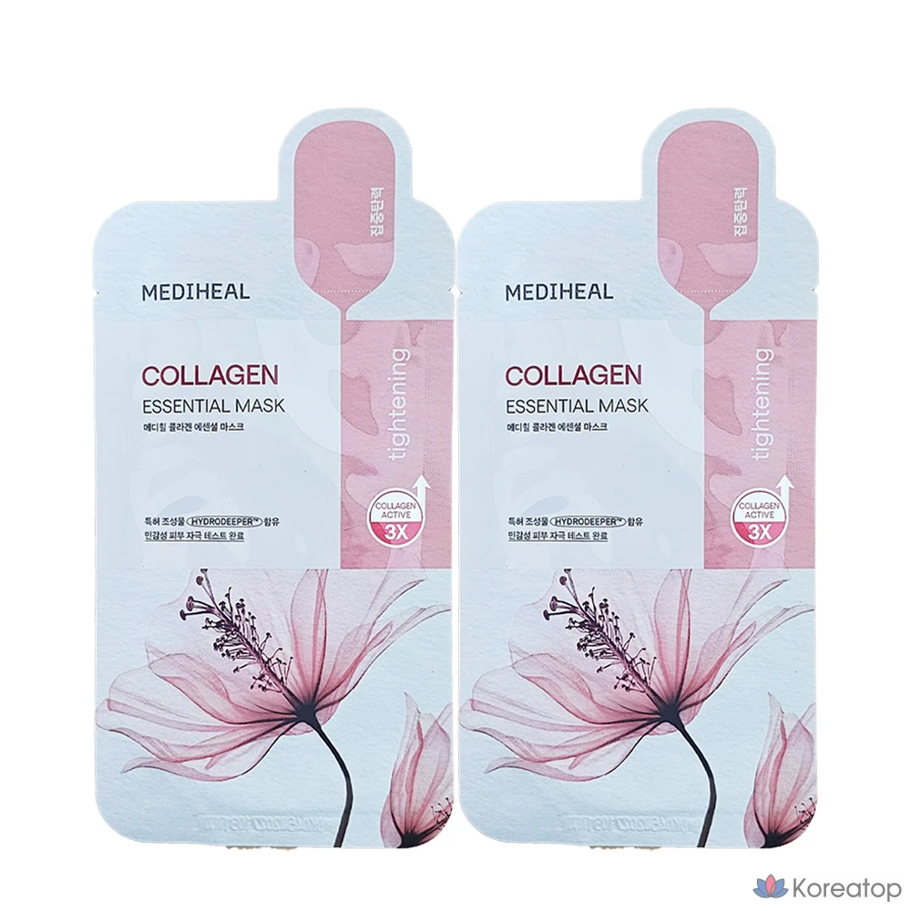 Коллагеновая маска Mediheal Essential, 24 мл, 2 листа, 1 упаковка, 2 штуки.