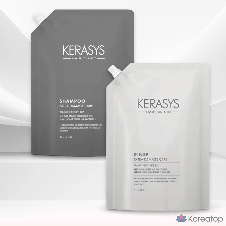 Кондиционер KeraSys Extra Damage Care Rinse Refill, 2 л, 1 шт.
