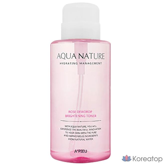 Осветляющий тоник для лица A'Pieu Aqua Nature Rose Dewdrop, 500 мл, 1 шт.