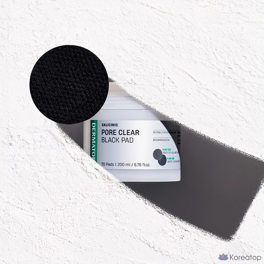 Пэды Dermatory Salicylic Pore Clear Black Pad, 200 мл, 70 шт.