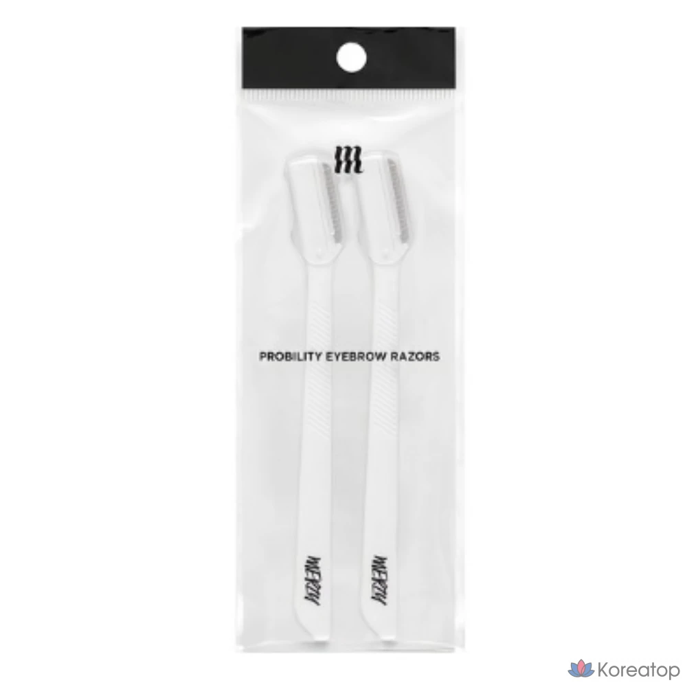 Лезвия для коррекции бровей MERZY Probility, микс (разные цвета), 300 комплектов.
