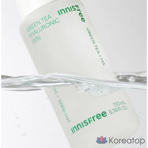INNISFREE Увлажняющий тонер с экстрактом зеленого чая и гиалуроновой кислотой для сияния кожи, 170 мл