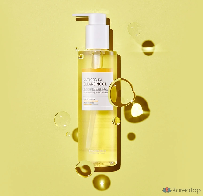 Очищающее масло Swanicoco против жирности кожи, 1 шт., 200 мл, фото 3