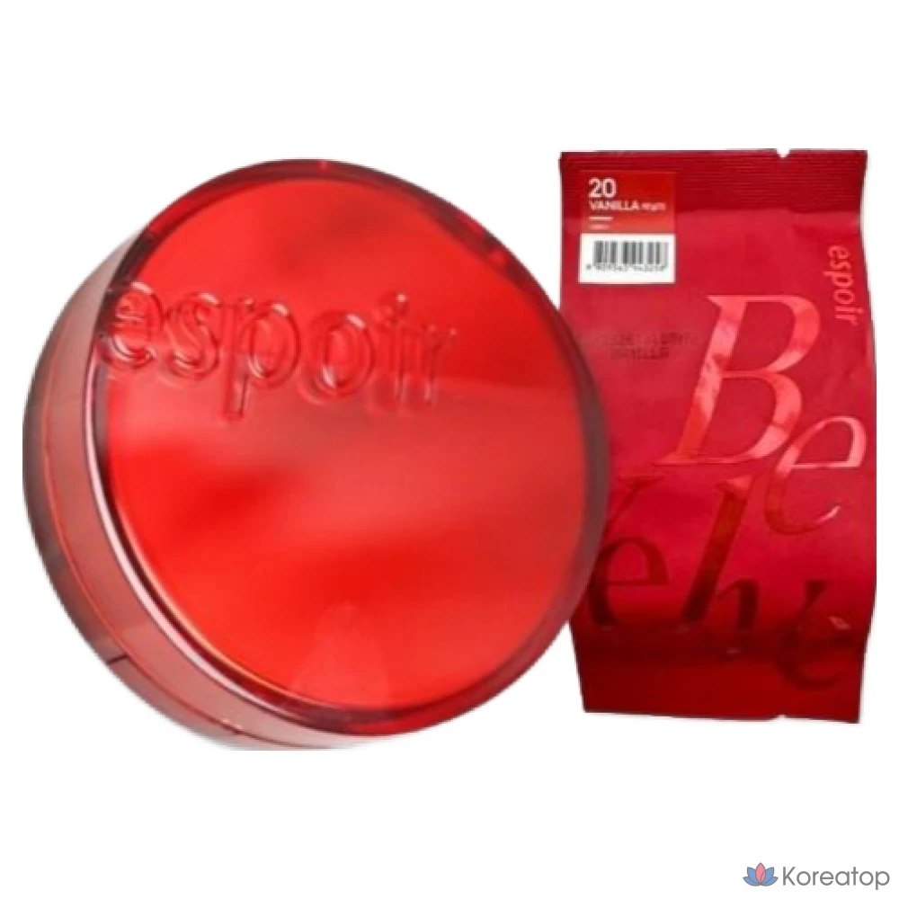 Тональный крем-кушон Espoir Bevelvet Cover New Class, основной продукт + набор сменных блоков, 1 шт., № 23, бежевый.