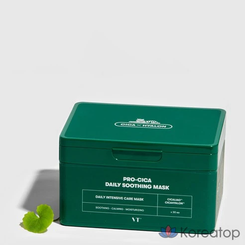 Ежедневная успокаивающая маска VT Cosmetic Pro Cica, 30 шт., 1 упаковка