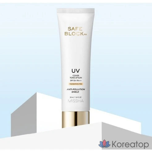 Солнцезащитный крем Missha Safe Block RX Cover Tone Up SPF50+ PA++++, 50 мл