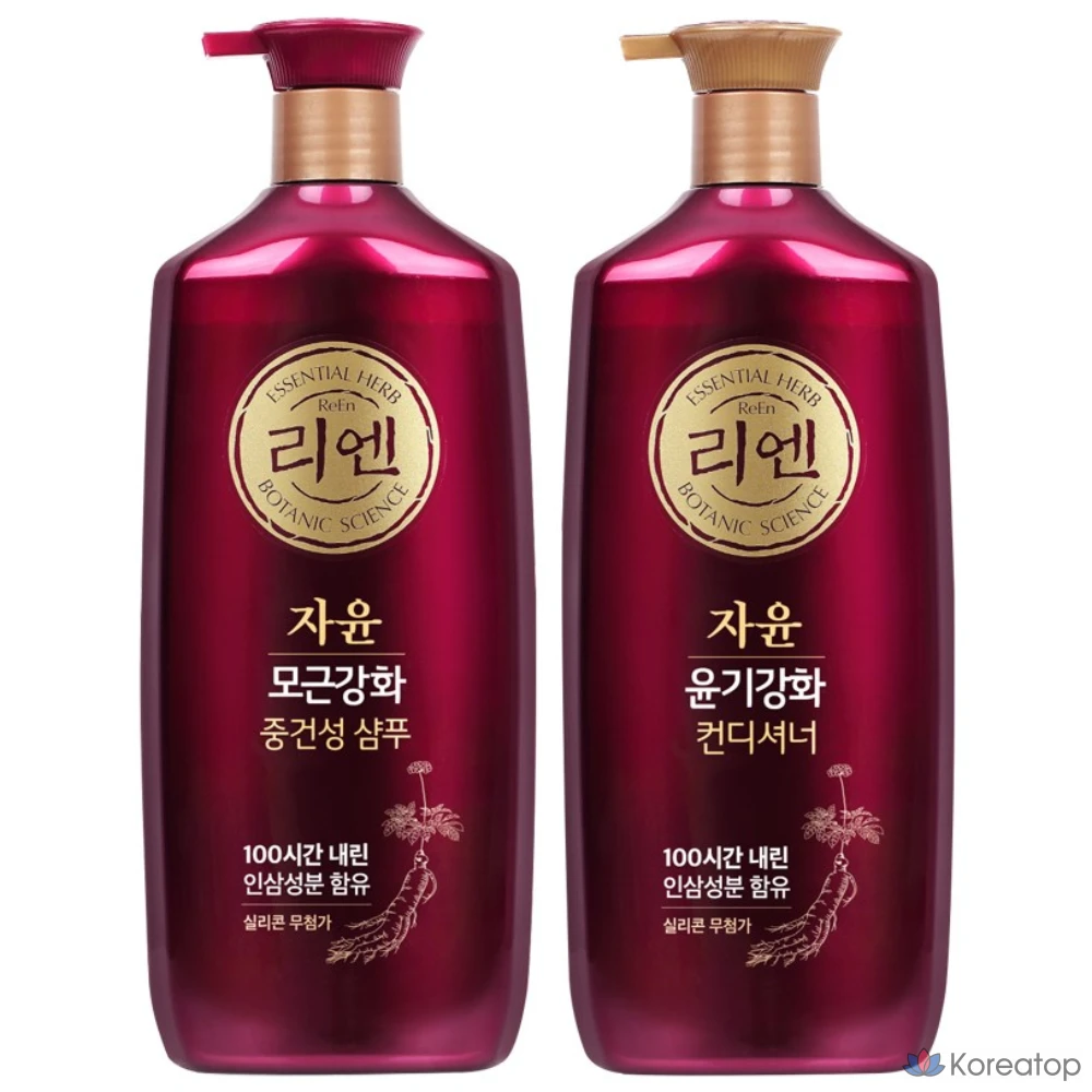 Lien Jayoon Шампунь для укрепления корней для нормальных и сухих волос 950 мл + Кондиционер для придания блеска 950 мл, 1 шт., 950 мл