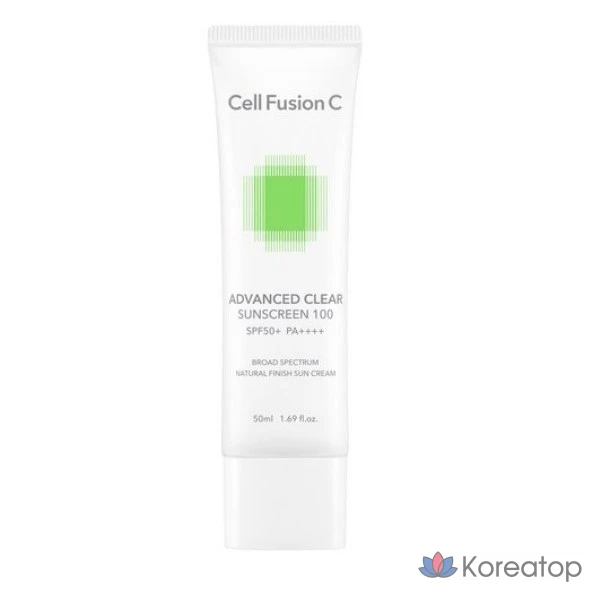 Солнцезащитный крем Cellfusion C Advanced Clear Sunscreen 100 SPF50+ PA++++ 50 мл x 1, 45 мл