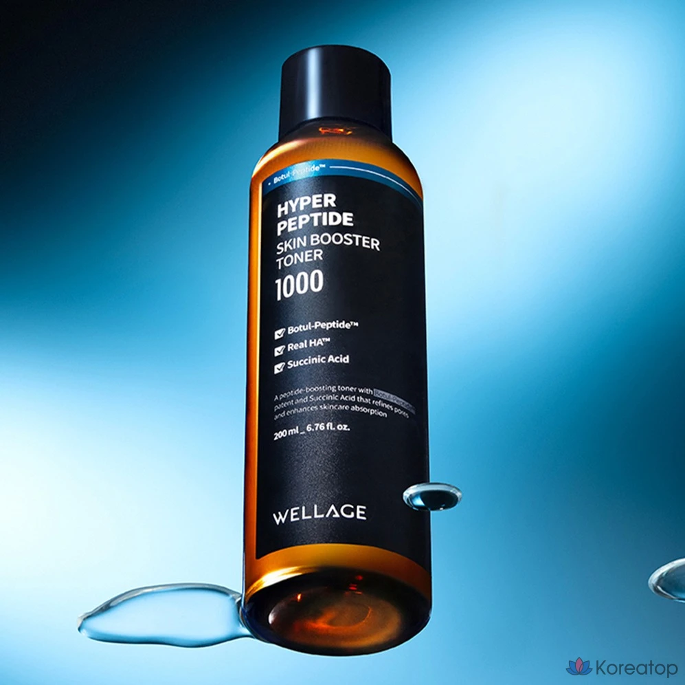 Тоник для лица WELLAGE Hyper Peptide Skin Booster, 200 мл, 1 шт.