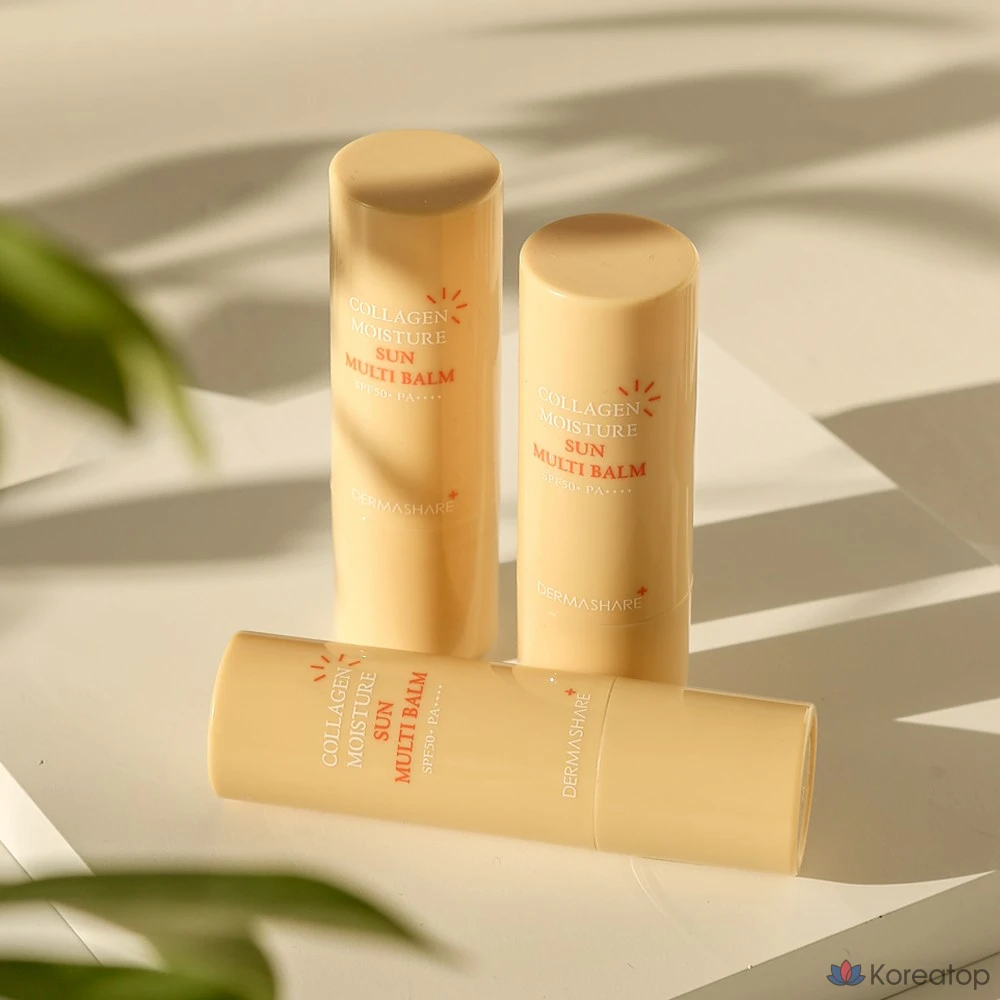 Увлажняющий солнцезащитный бальзам Dermashare Collagen Moisture Sun Multi-Balm SPF50+ PA++++, 11 г, 1 шт.