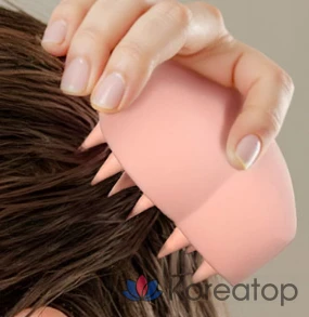 Расческа-щетка для волос ReFa Heart Brush for Scalp, оттенок Matte Rose, 1 шт., фото 3