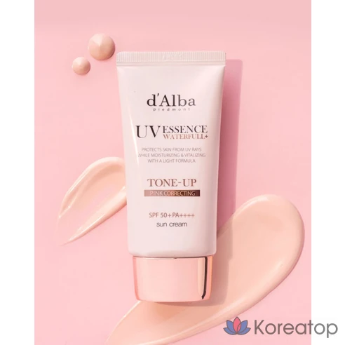 Cолнцезащитный крем для осветления тона d&#039;Alba SPF 50 + PA++ + + 50 мл x 2 порции + Гель для умывания, набор 15 мл