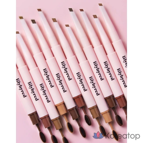 Карандаш для бровей Lilybyred Hard Flat Eyebrow Pencil 04 темно-коричневый
