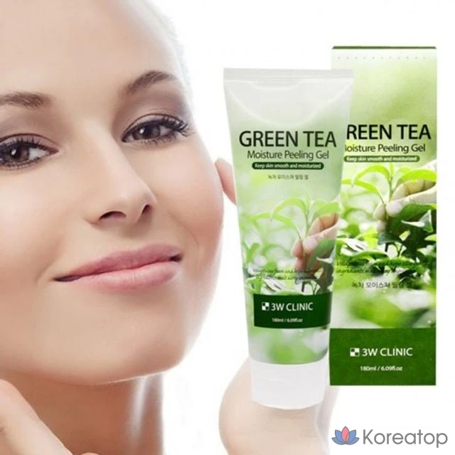 Пилинг 3W Clinic Green Tea Peeling Gel, 180 мл, 1 шт.