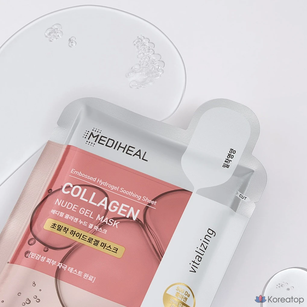 Тканевая маска для лица MEDIHEAL Collagen Nude Gel Mask, 30 шт., фото 3