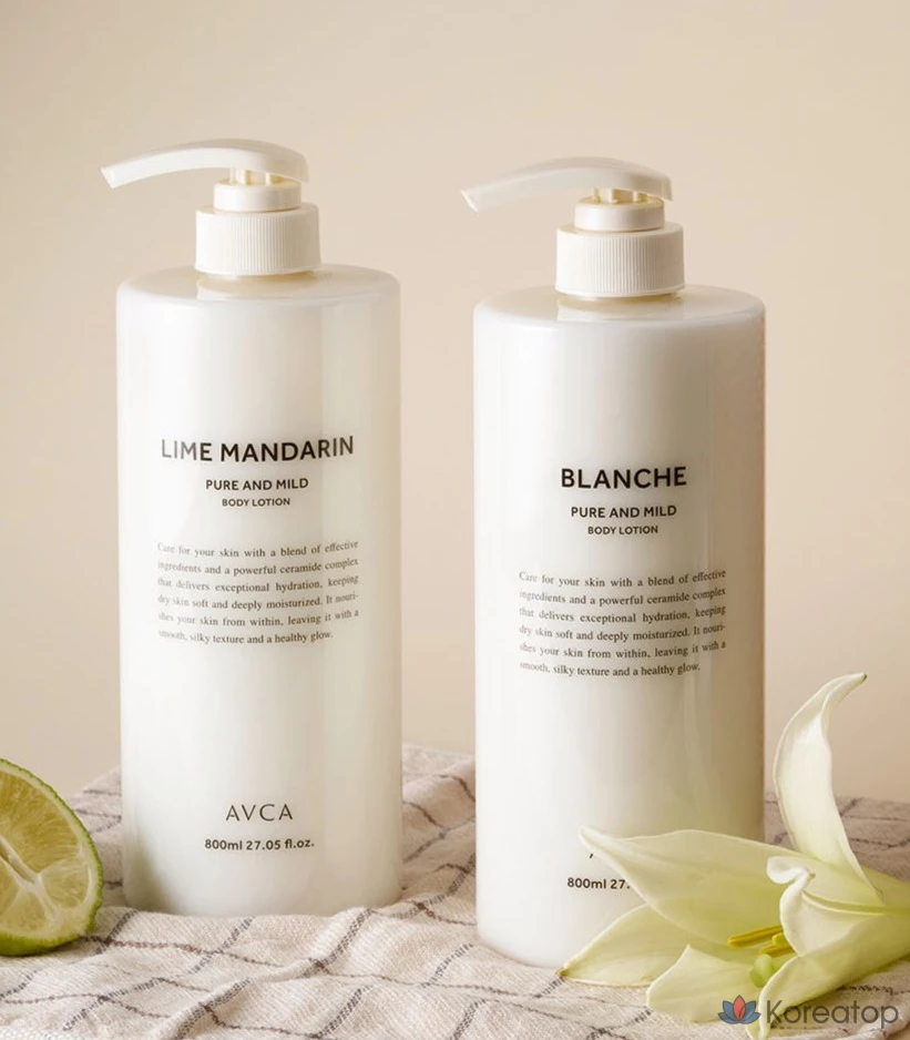 Лосьон для тела AVCA Pure &amp; Mild Ceramide Tulip Veil, 1 шт., 800 мл