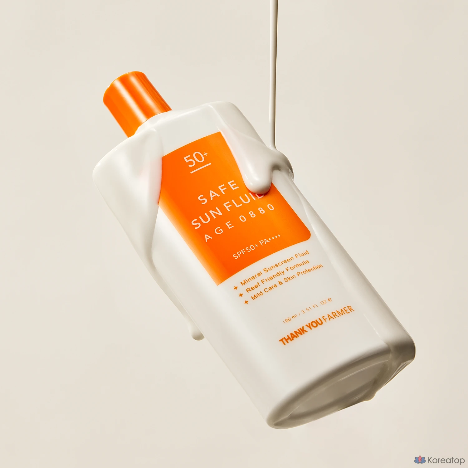 Солнцезащитный флюид Thank You Farmer Safe Sun Fluid AGE 0880 SPF50+ PA++++, 100 мл, 1 шт.