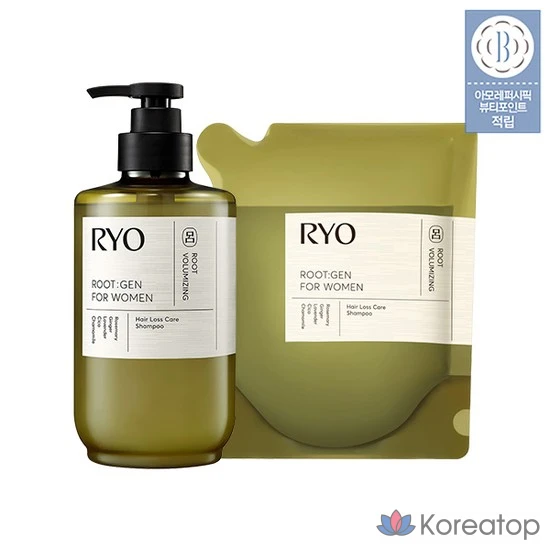 Шампунь Ryo Hair Loss Care для женщин от выпадения волос, 515 мл + сменный блок 400 мл