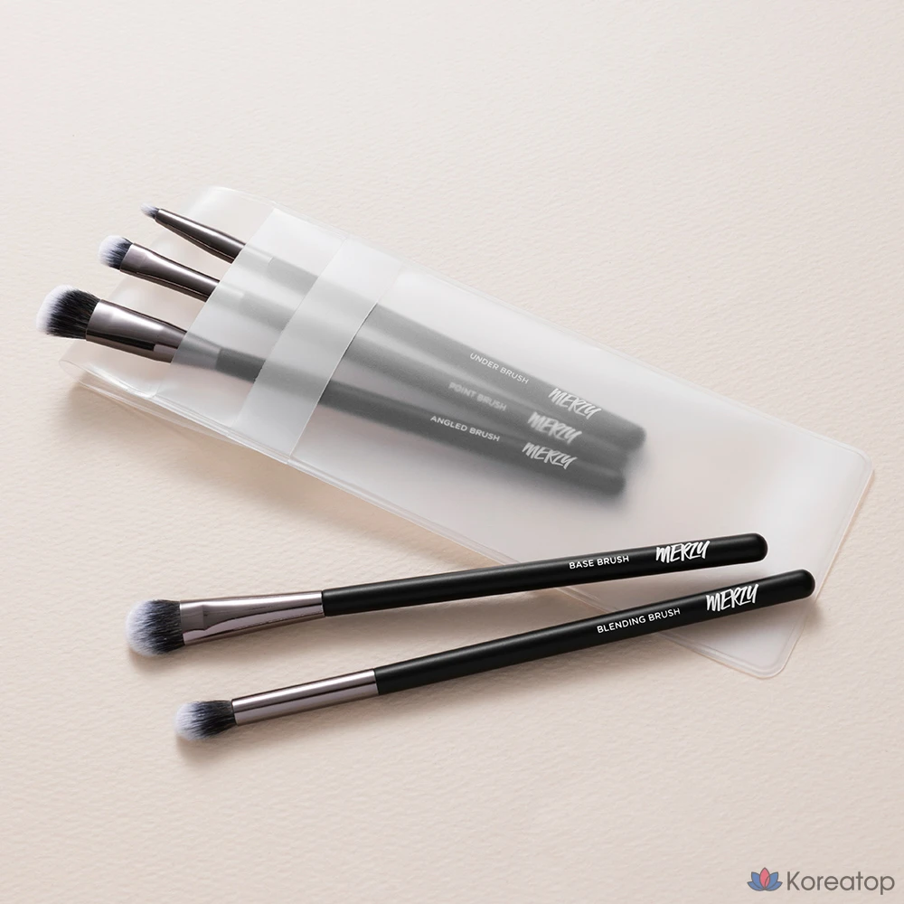 Набор из 5 кистей для макияжа глаз MERZY Eye Makeup Brush Set, черный, 1 шт.