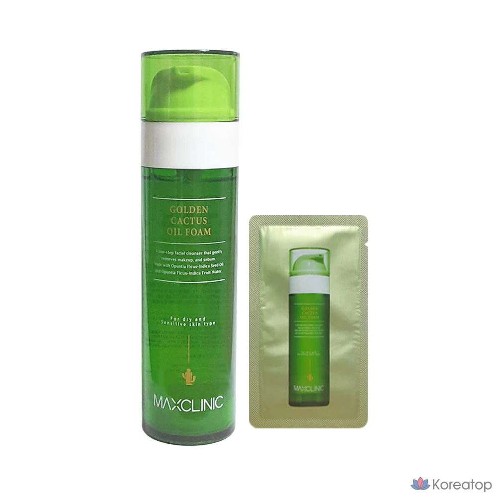Пенка для умывания MAXCLINIC Golden Cactus Oil Foam 110 г + 1 пакетик, 1 шт.