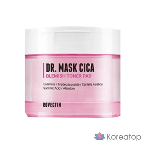 Тонизирующие подушечки для лица Rovectin Doctor Mask Cica, 70 листов, 1 упаковка