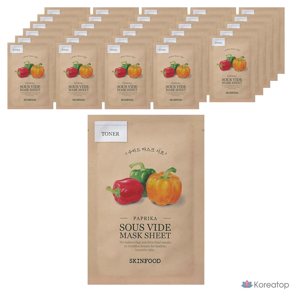 Маска для лица Skinfood Sous Vide с паприкой, 18 г, 30 штук, 1 упаковка