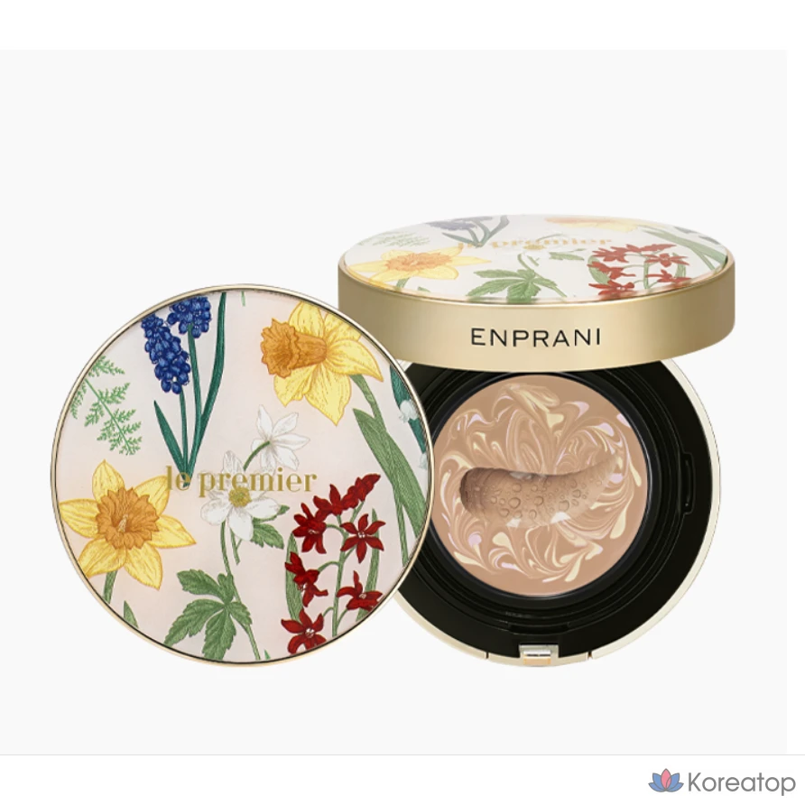 Пудра-кушон Enprani Le Premier Essence Drop Cover Pact, оттенок 21 Light Beige, 1 шт.