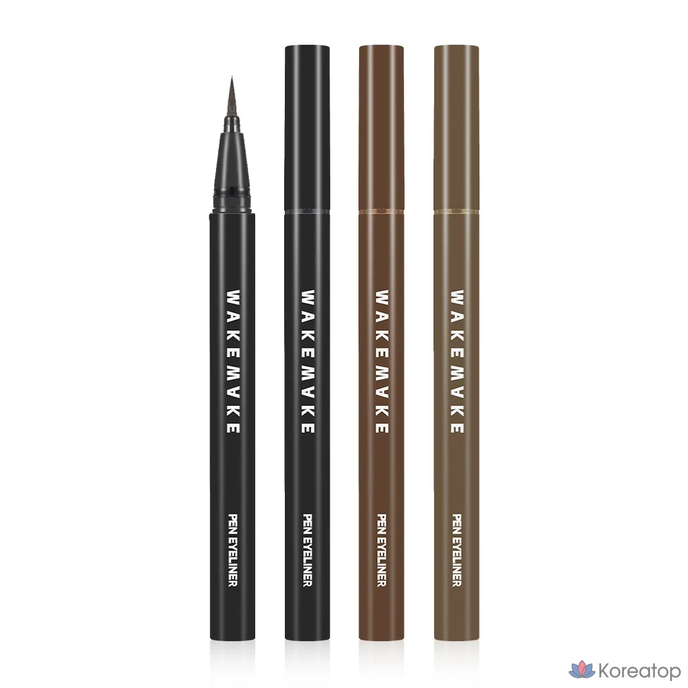 Подводка для глаз WAKEMAKE Iron Wall Brush, коричневая, 1 шт.