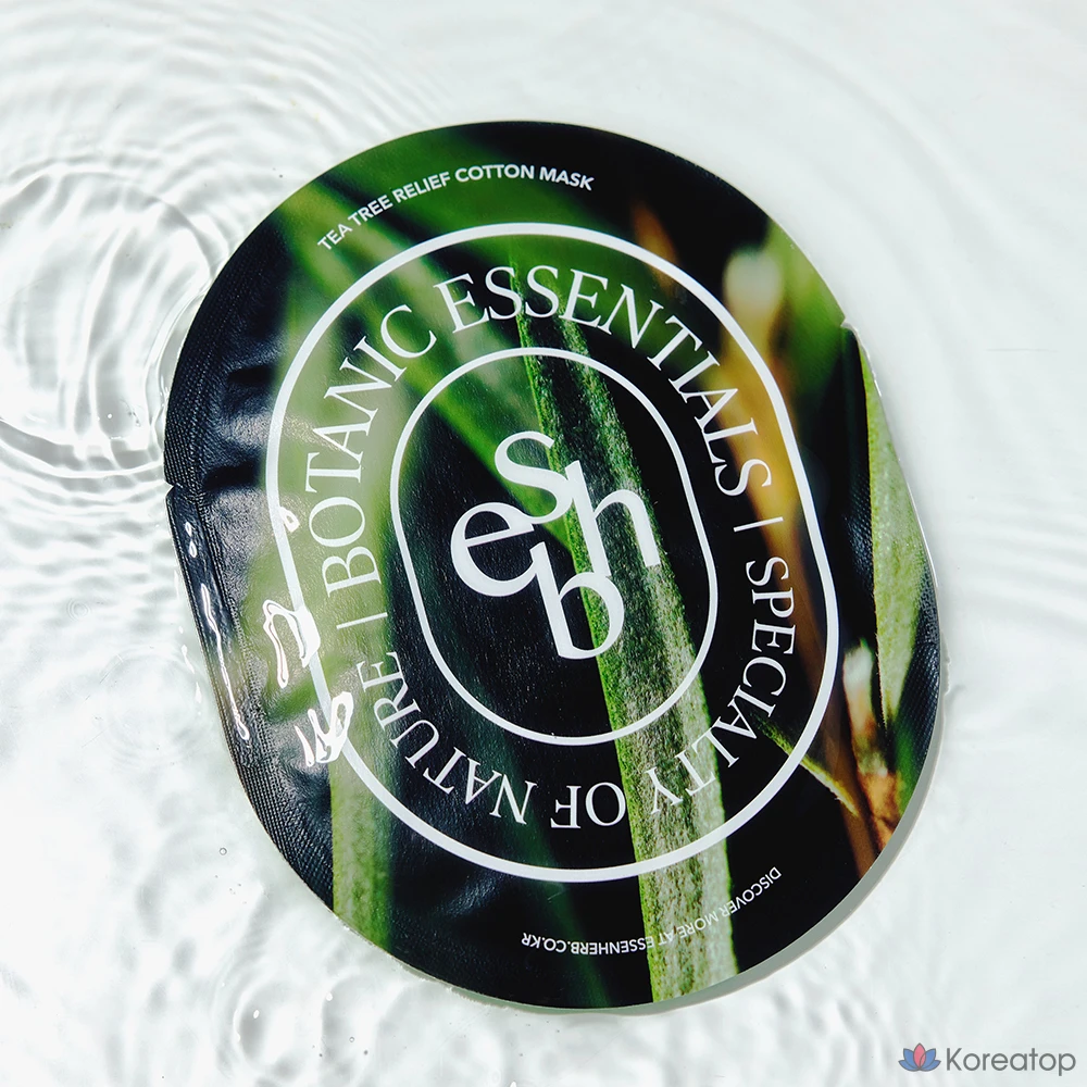 Набор хлопковых масок EssenHerb Tea Tree Relief, 5 штук, 5 штук в упаковке., фото 3