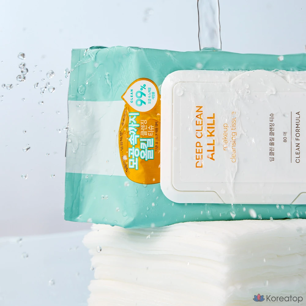 Очищающие салфетки Point& Deep Clean All-Kill Cleansing Tissue, 80 шт., 445 г