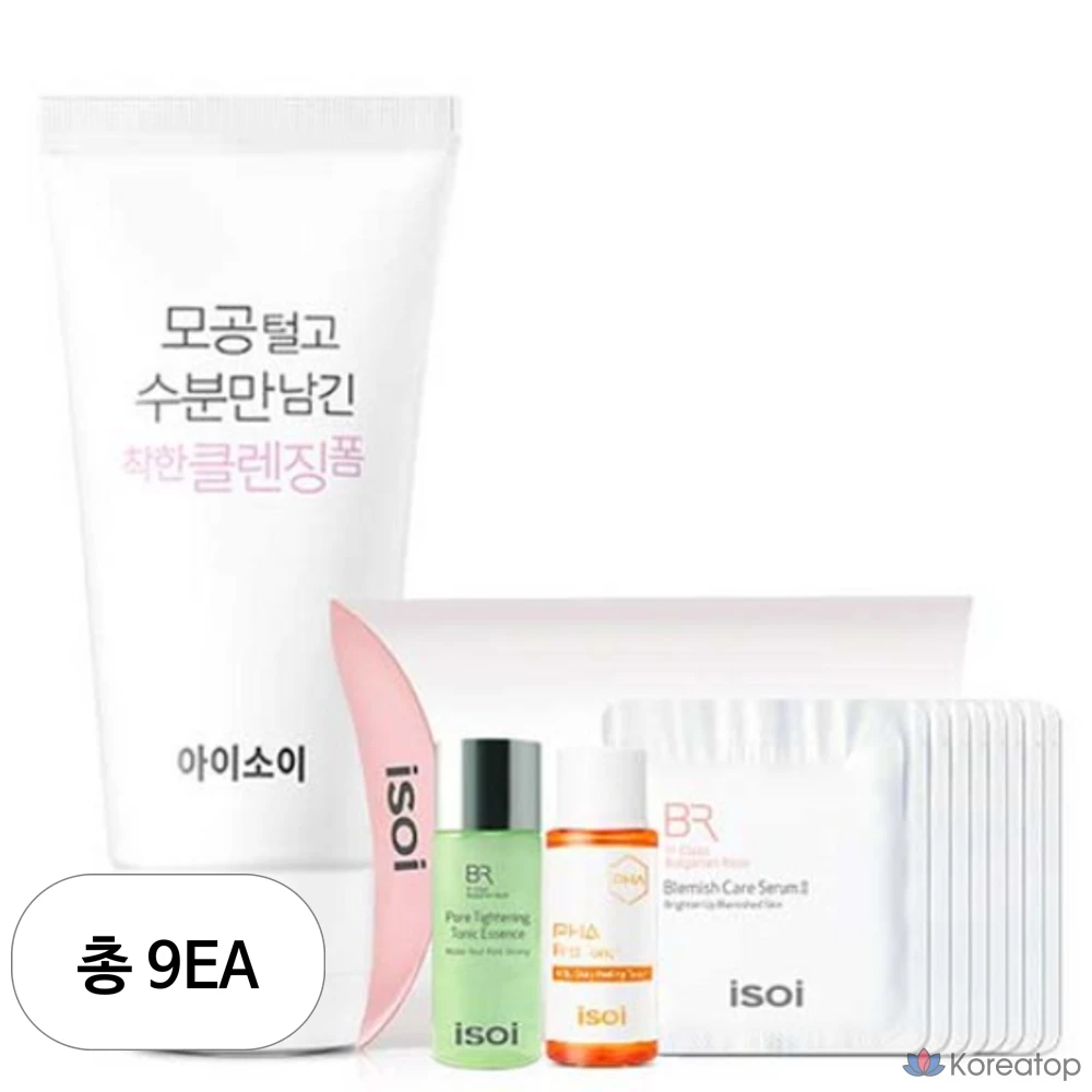 Очищающая пенка Isoi Pore Care Moisture Cleansing Foam + Набор пробников 6 видов, 75 мл, 9 шт.
