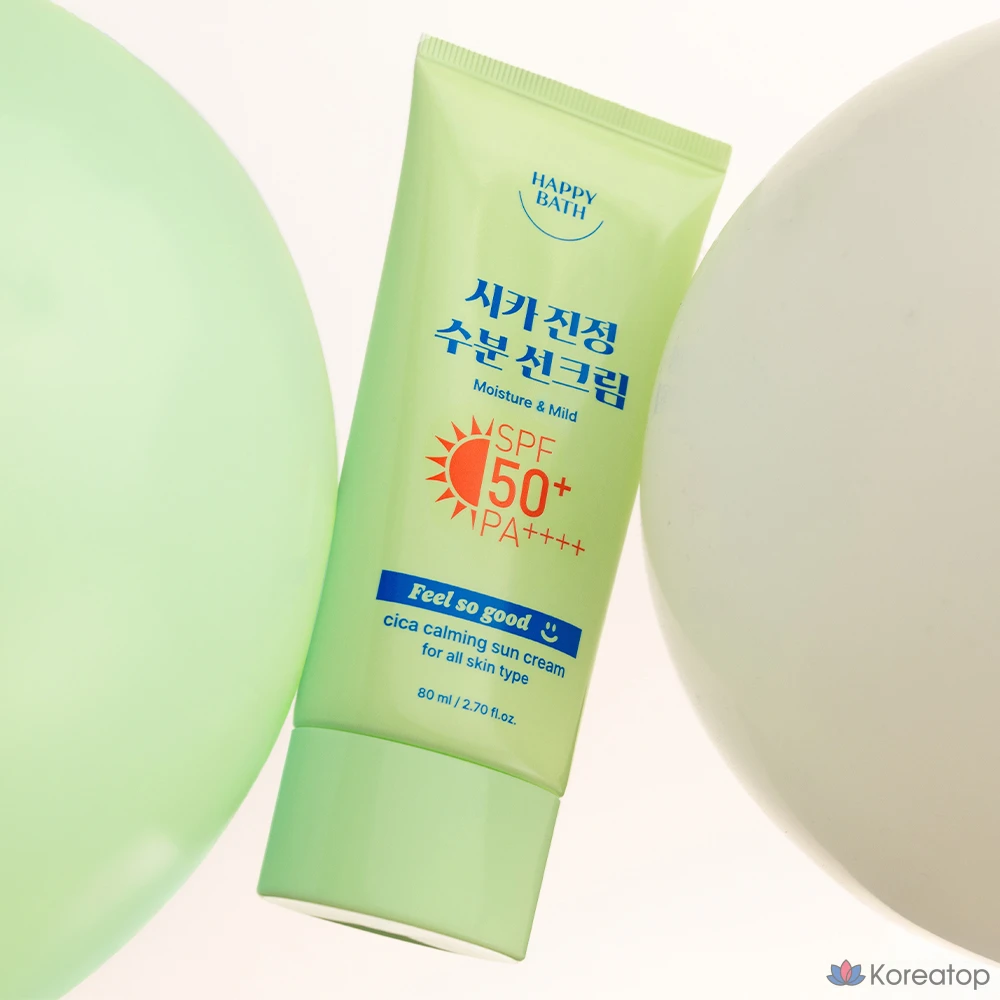 Увлажняющий солнцезащитный крем Happy Bath Feel So Good Cica SPF50+ PA++++, 1 шт., 80 мл