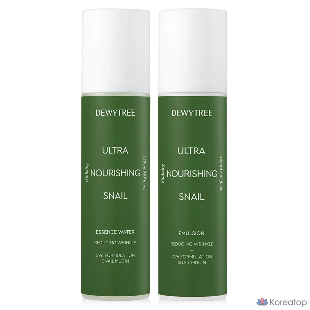 Dewytree Крем для кожи с экстрактом улитки 1+1, Базовая линия крема с экстрактом улитки 1+1, Крем для кожи с экстрактом улитки + Лосьон, 1 набор, 150 мл