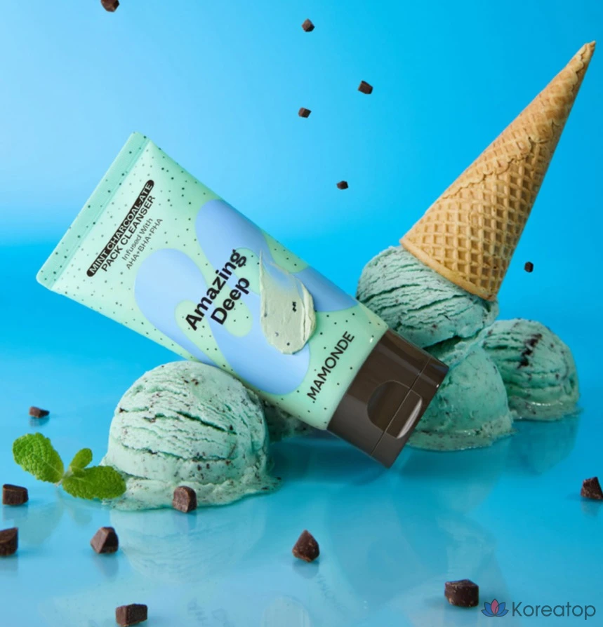 Очищающая пенка Mamonde Amazing Deep Mint Charcoal Pack Cleanser, 135 г, 1 шт.
