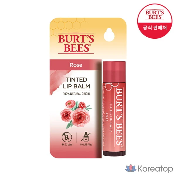 Тонированный бальзам для губ Burt's Bees, розовый, 4,25 г, 1 шт.