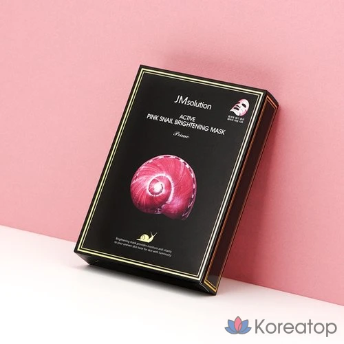 Тканевая маска для лица JM Solution Active Pink Snail Brightening Mask Pack Prime, 70 шт.