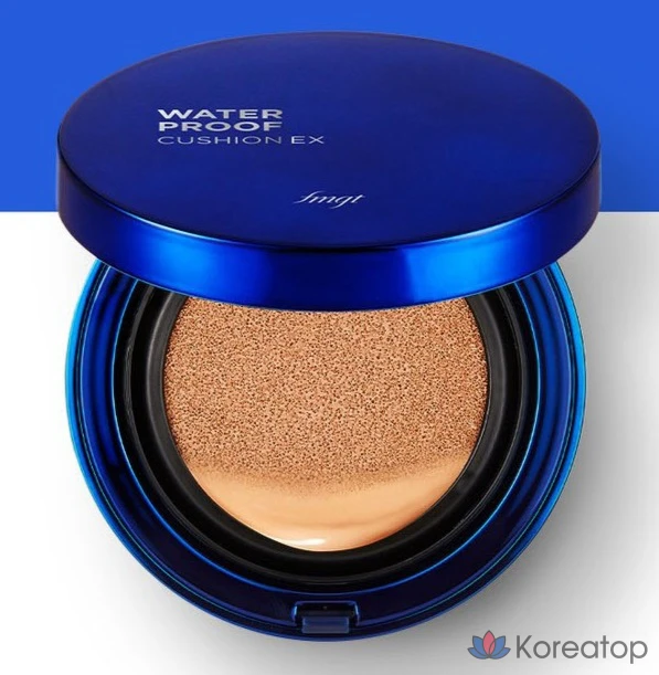 Водостойкая тональная основа FMGT Waterproof EX Cushion Foundation, 15 г, V203 Натуральный бежевый, 1 шт., фото 2