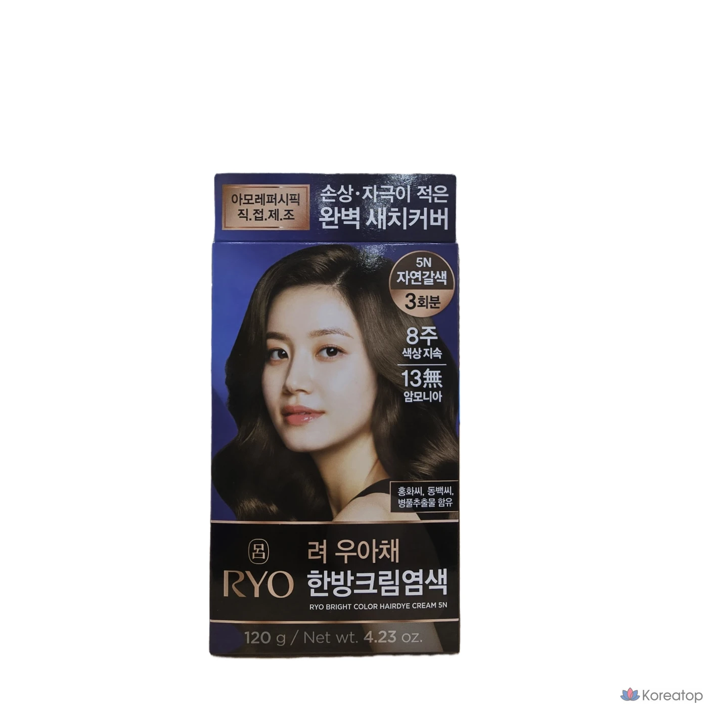 Крем-краска для волос Ryeo Uachae Stylish Gray Hair Cream Dye, 5N Natural Brown, 1 упаковка