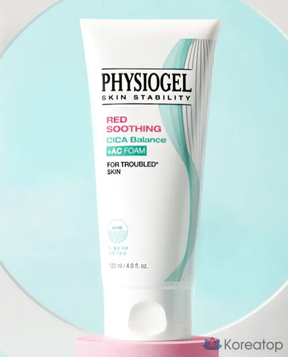 Очищающая пенка для лица PHYSIOGEL Red Soothing Cica Balance AC, 120 мл, 1 шт.