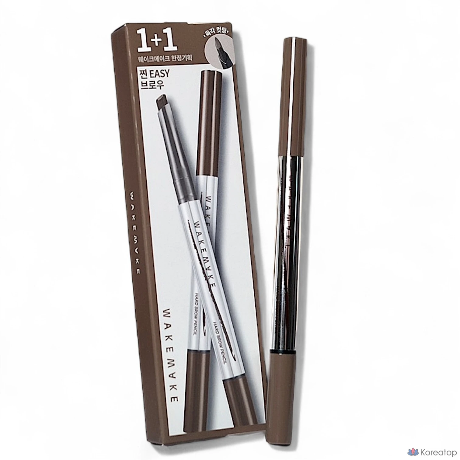 Карандаш для бровей WAKEMAKE Natural Hard Brow Pencil, оттенок 04 Deep Taupe, 1 шт.