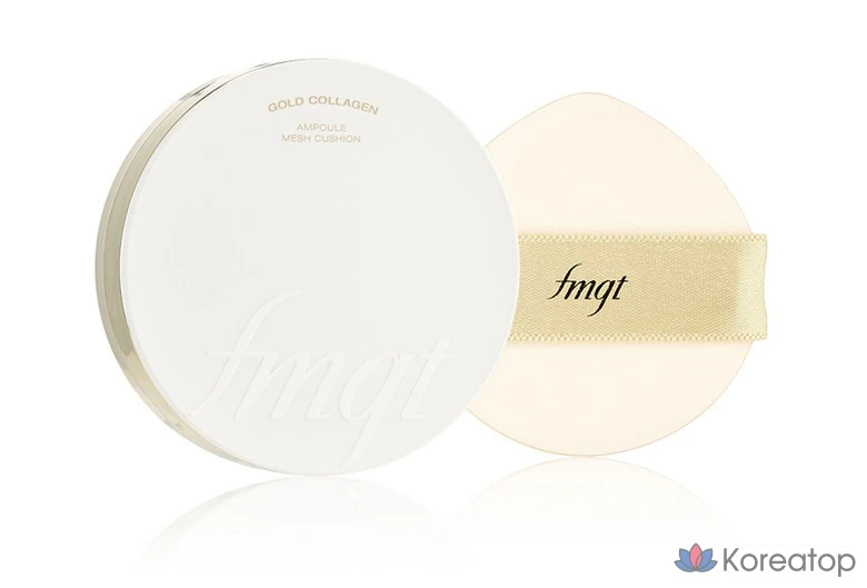 FMGT The Face Shop Gold Collagen Ampoule Mesh Cushion 13g, 201 Apricot Beige, 1 шт., фото 3