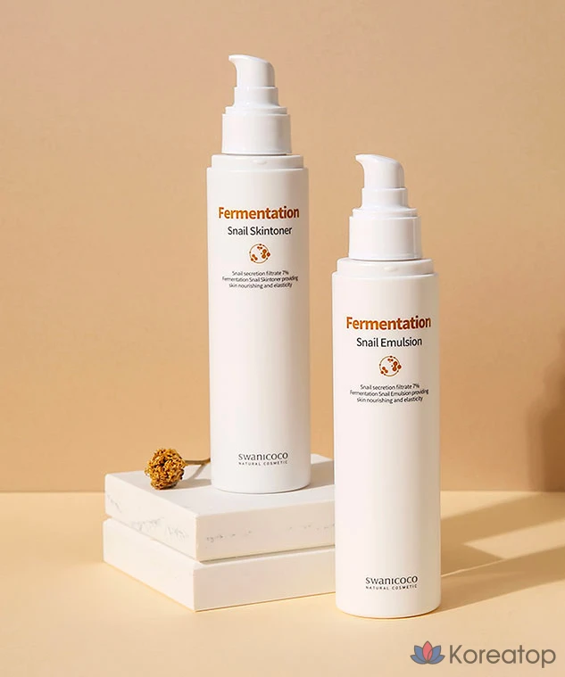 Набор для ухода Swanicoco Fermentation Snail Skin Toner + Emulsion 2-piece Set, 2 шт., фото 3