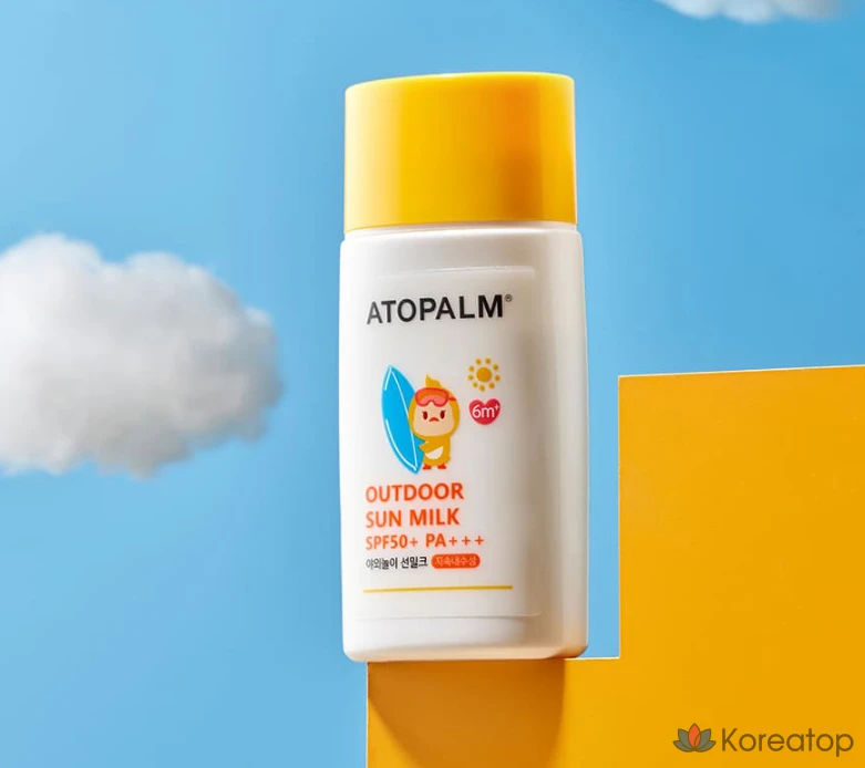 Солнцезащитный крем Atopalm Outdoor Play Waterproof Sun Milk SPF50+ PA+++, 55 г, 3 шт., фото 3
