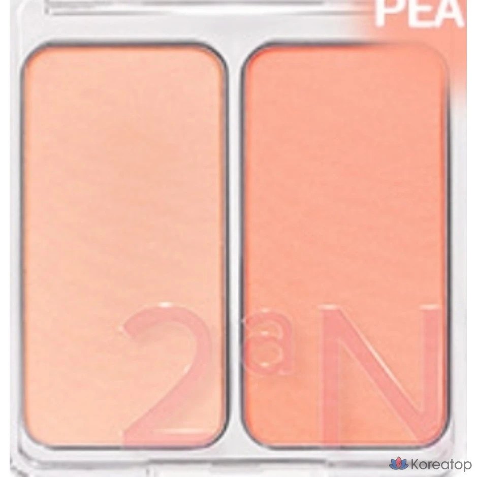 Блюш 2an Dual Cheek Blusher, оттенок Peach Fizz, 4.4 г, 1 шт.