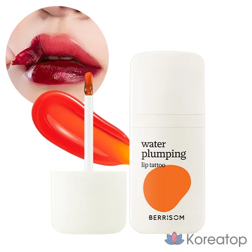 Набор тинтов для губ Berrisom Water Plumping Lip Tattoo Tint, 1 шт., 6 г, № 2, цвет «Коко-апельсин».