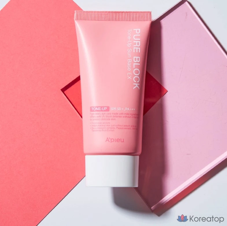 Солнцезащитная база A'Pieu Pure Block Tone-Up Sun Base EX SPF50+ PA+++, 50 мл, 1 шт.