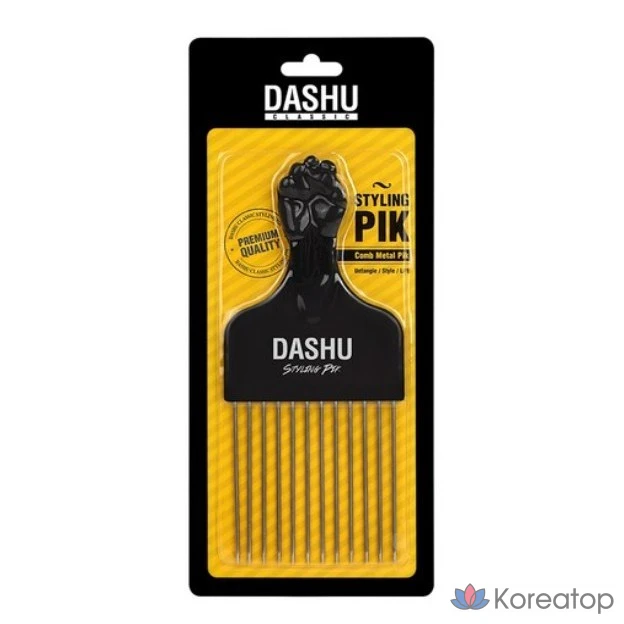 Расческа для укладки DASHU Classic Styling Pick Pomade Comb, цвет Black, 1 шт.