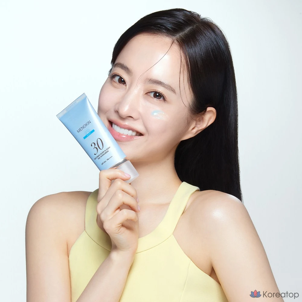 Увлажняющий солнцезащитный гель MENOKIN 30-Second Glow & Clear SPF50+ PA++++, 50 мл, 1 шт.